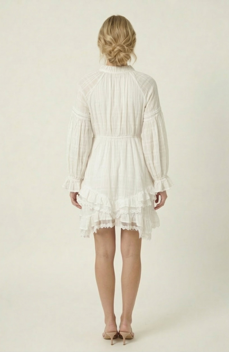 Modenaire Boho Mini Dress, Alternate, color, Ivory