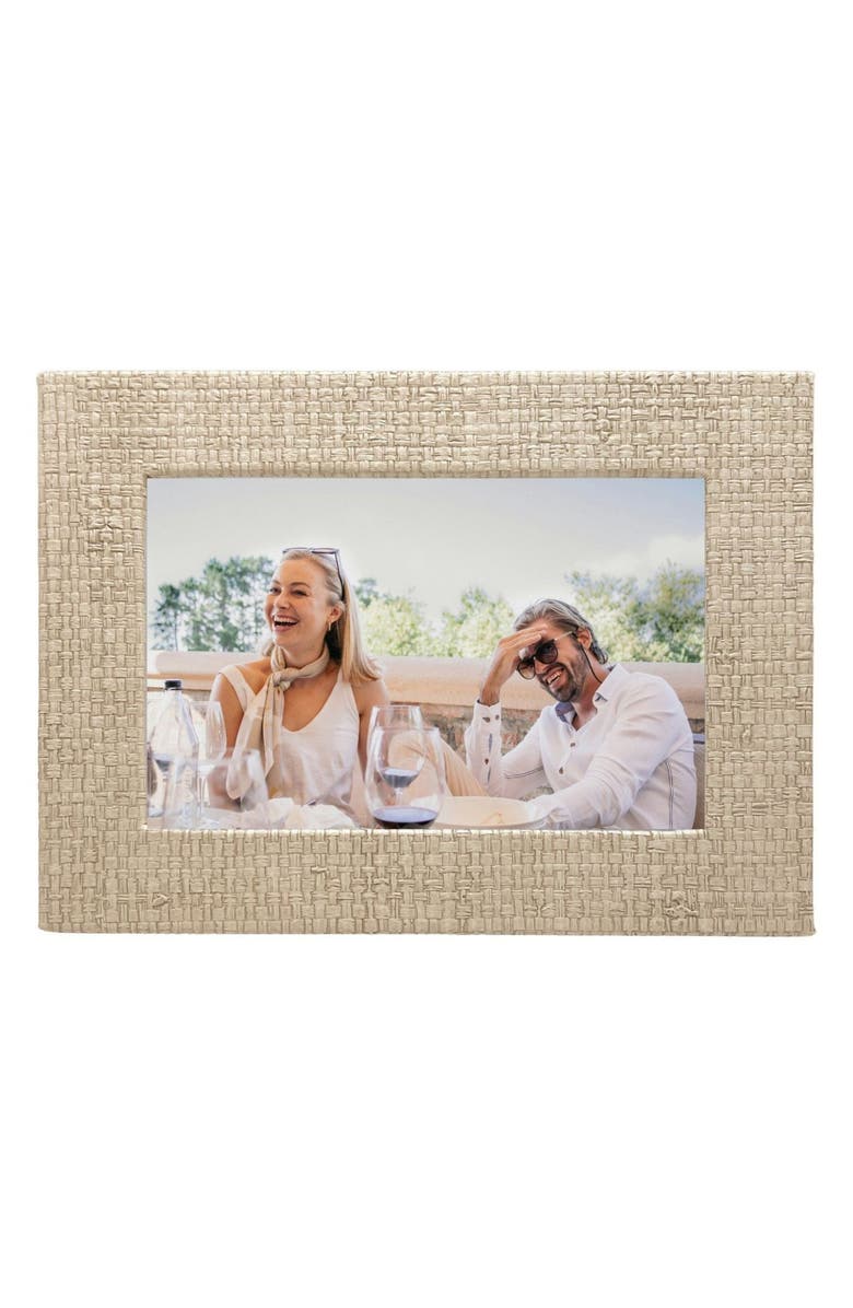Mariposa Coconut Grove Grasscloth 4 x 6-Inch Picture Frame, Main, color, Beige