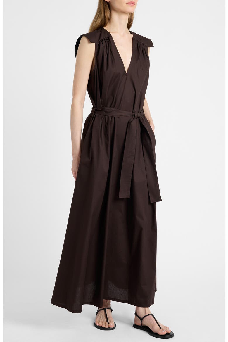 Niu Cap Sleeve Maxi Dress, Alternate, color, Coffee