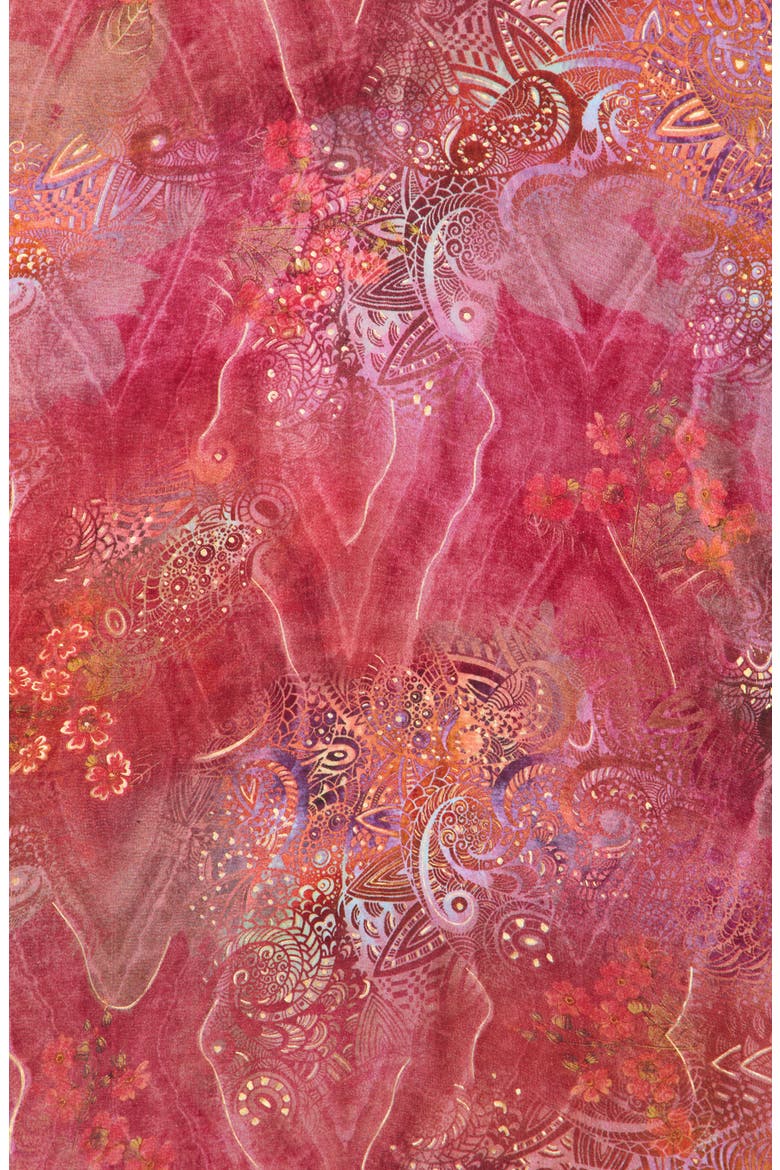 Watercolor Cover-Up Pareo, Alternate, color, BERRY