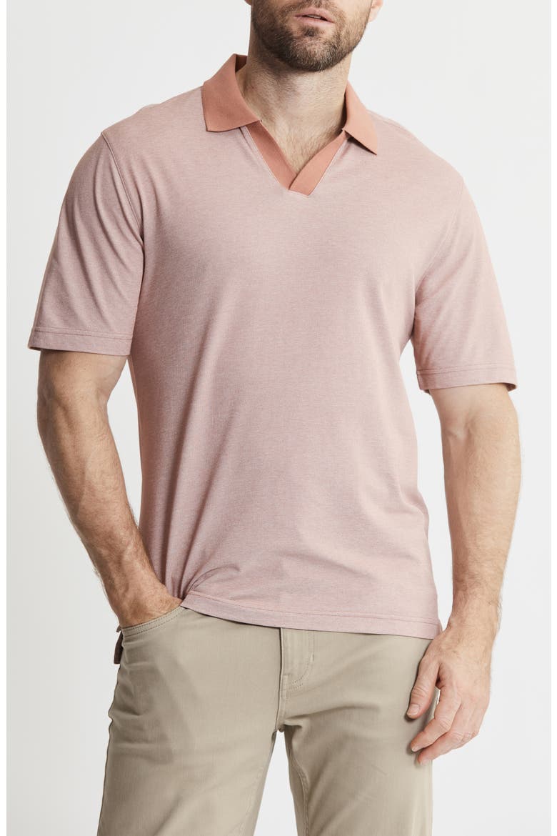 South Hampton Johnny Collar Polo, Main, color, LIGHT RED