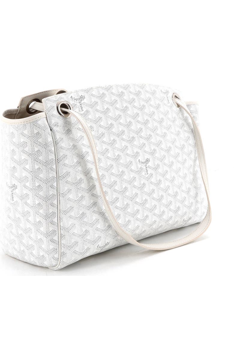 Pre-Owned Goyard Rouette Bag Coated Canvas PM, Alternate, color, White