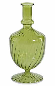 Zodax Vellum Spiral Footed Glass Vase