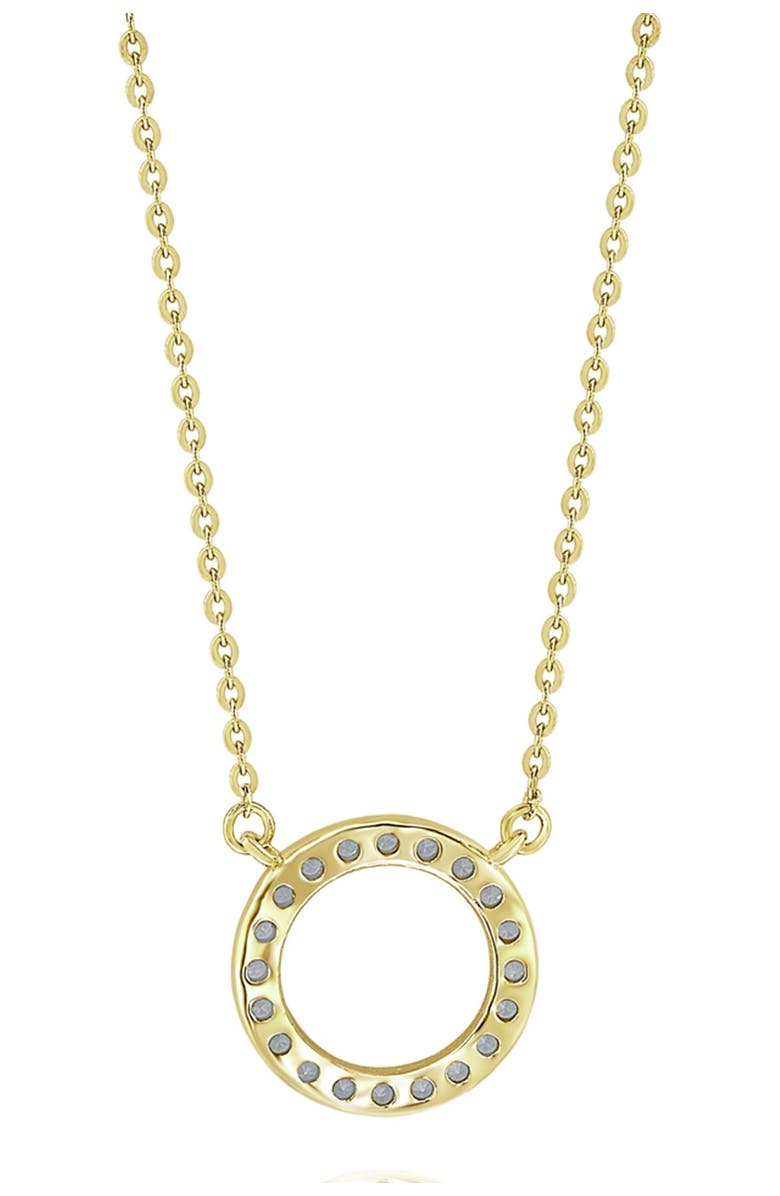 SUZY LEVIAN 14K Yellow Gold Diamond Circle Necklace - 0.25ctw, Alternate, color, 
