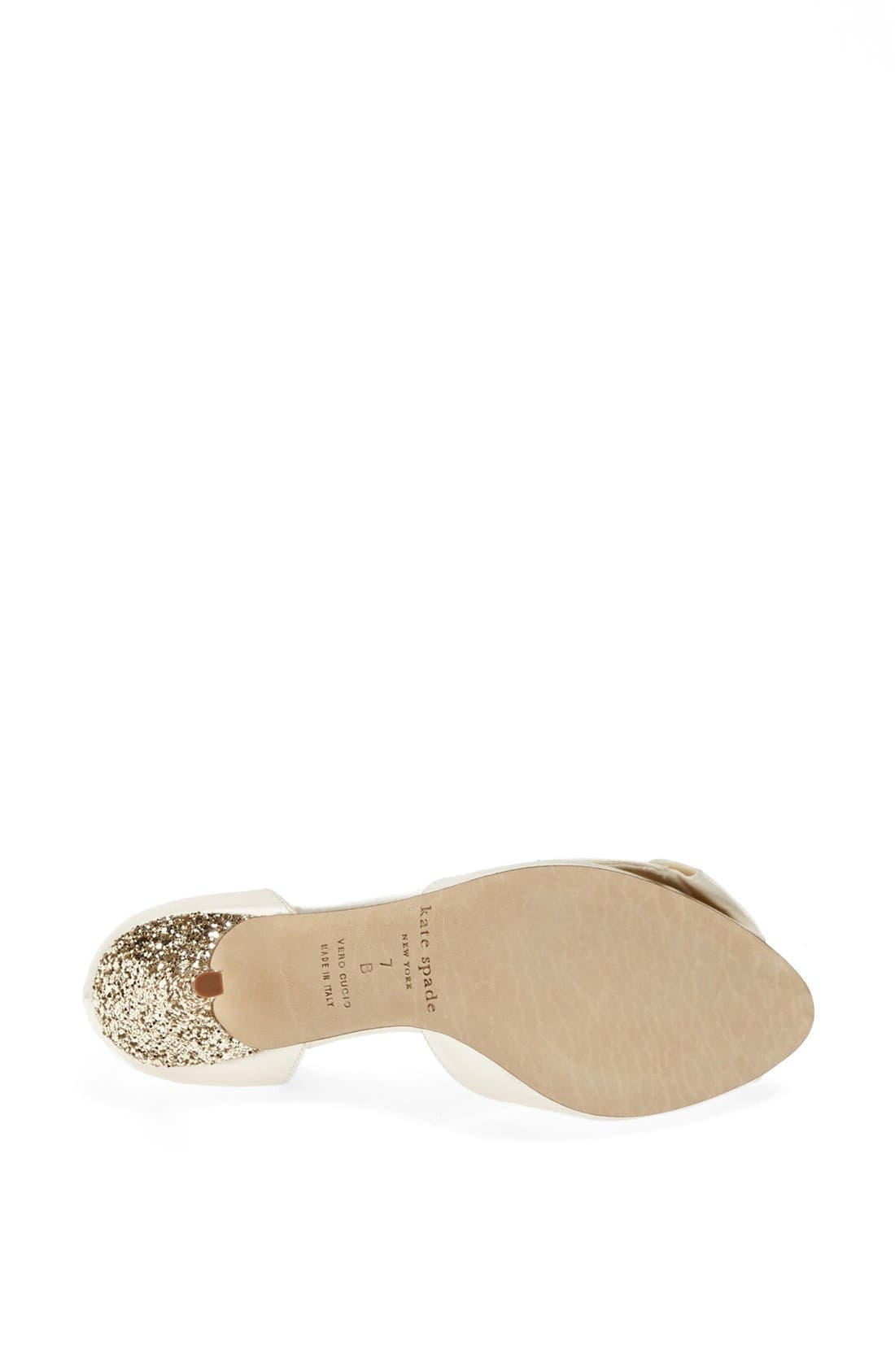 'sala' pump, Alternate, color, IVORY SATIN/ GOLD GLITTER