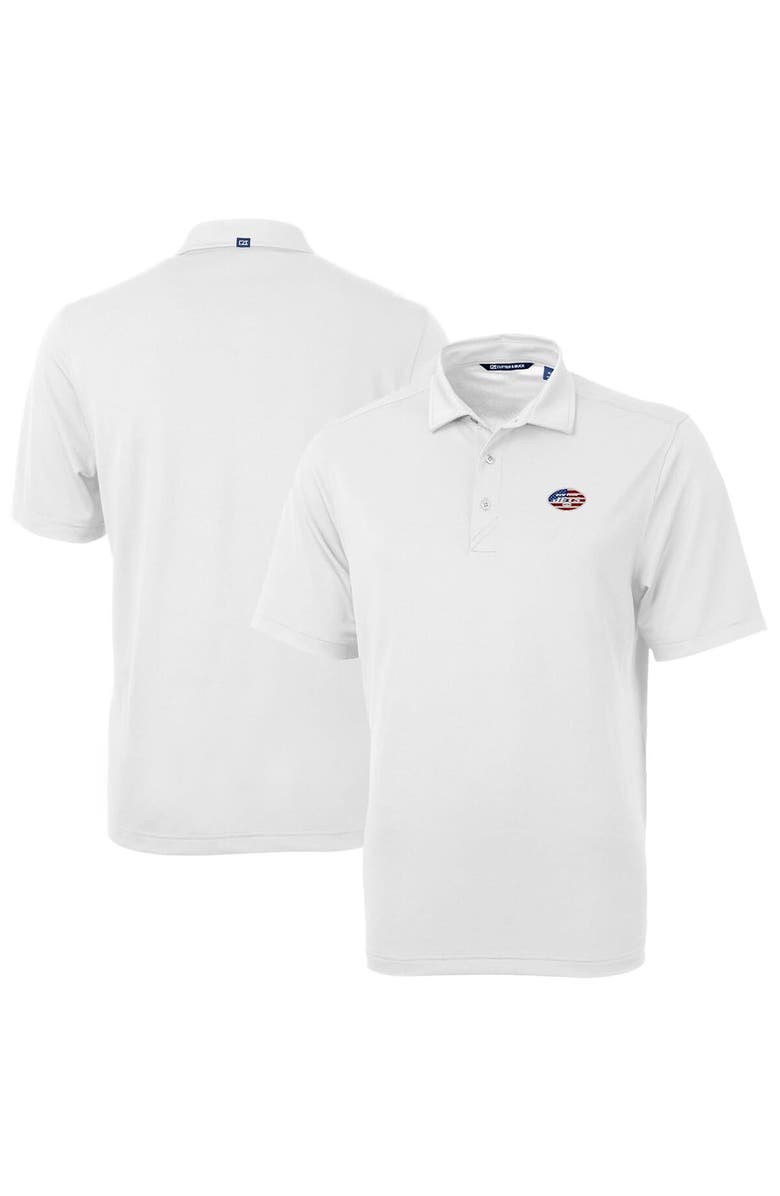 Cutter & Buck Men's Cutter & Buck White New York Jets Big & Tall Team Virtue Eco Pique Recycled Polo, Main, color, 