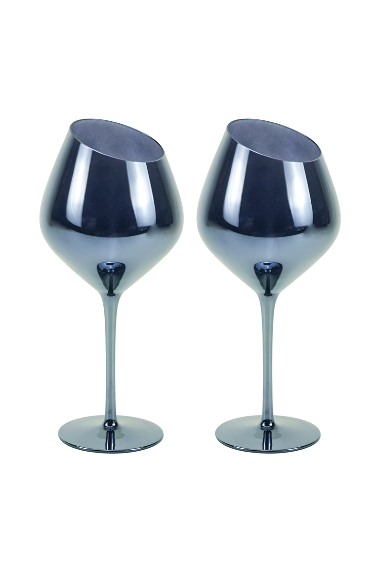 Slant Collection Red Wine Glasses, Set of 2, Blue, Alternate, color, Blue