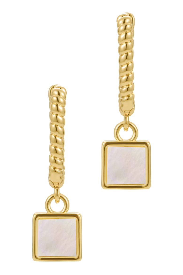 Mother-of-Pearl Drop Earrings, Alternate, color, GOLD