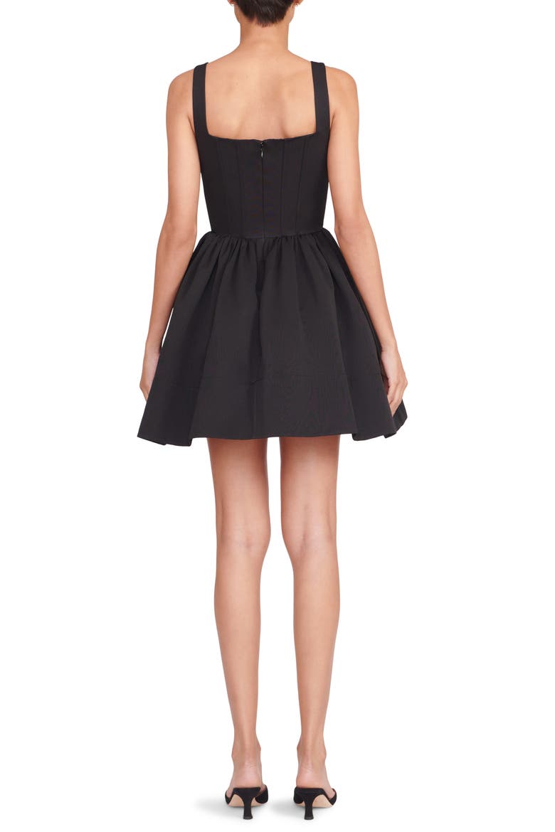 Landscape Corset Bodice Fit & Flare Dress, Alternate, color, BLACK