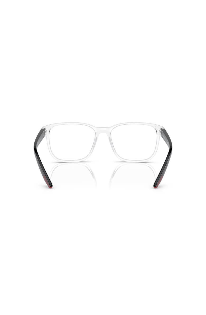 Prada Linea Rossa 55mm Rectangle optical glasses, Alternate, color, Transparent