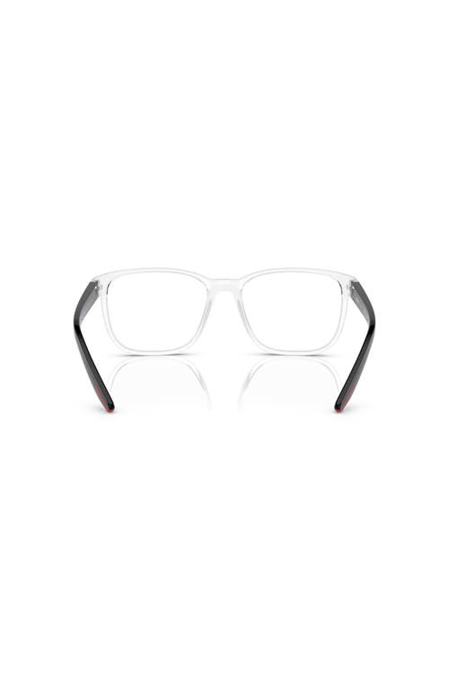 Prada Linea Rossa 55mm Rectangle Optical Glasses In White