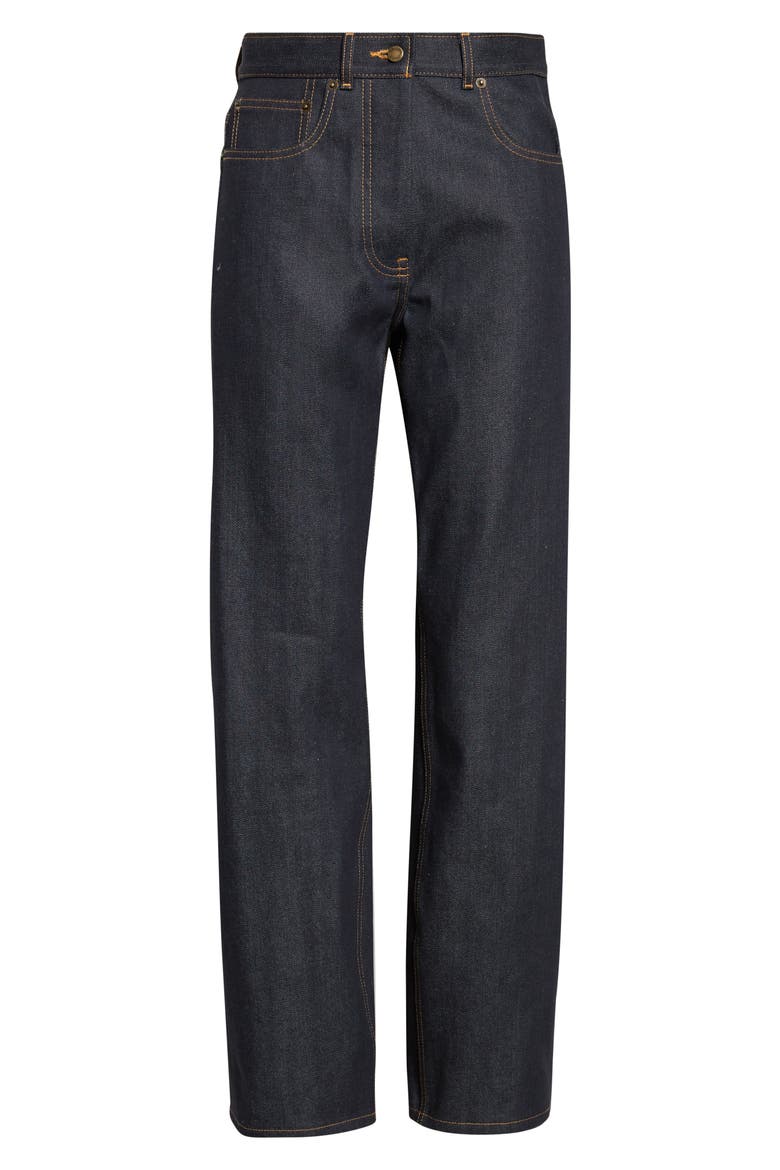 Straight Leg Selvedge Denim Jeans, Alternate, color, NAVY