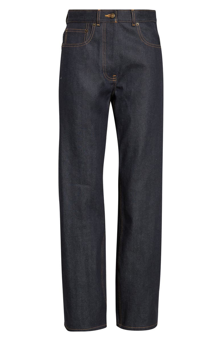 Thom Browne Straight Leg Selvedge Denim Jeans, Main, color, Navy