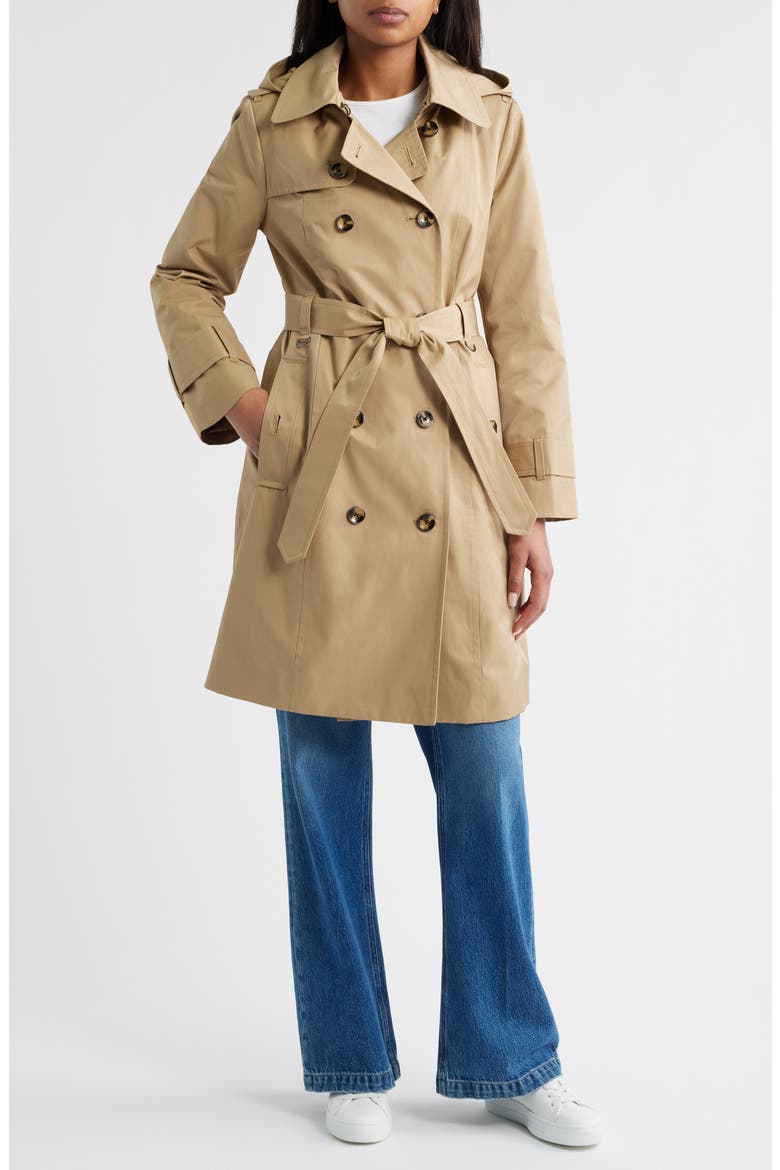 Double Breasted Trench Coat, Main, color, BR KHAKI