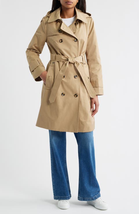 コート Chloe Long Water-Repellent Beige Trench Coat Chloé Chloe Long Water-repellent Beige Trench Coat In Cotton
