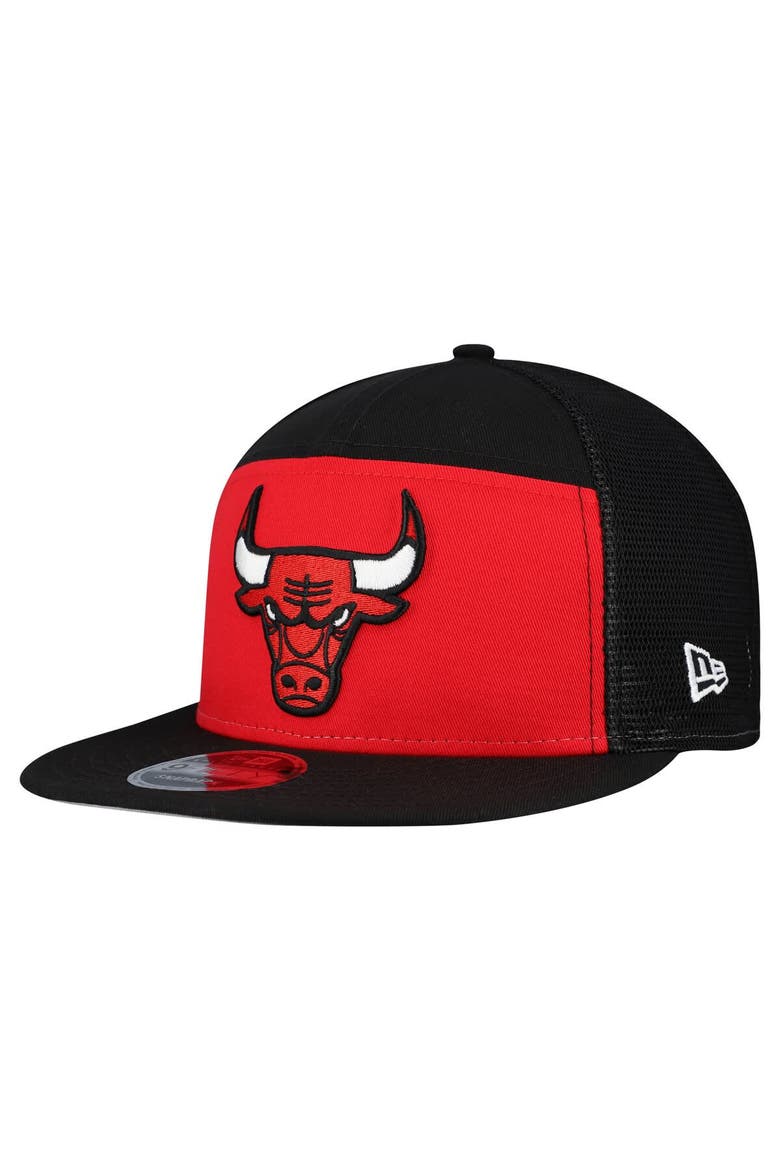 Men's New Era  Red/Black Chicago Bulls Outdoor Split Panel 9FIFTY Snapback Hat, Main, color, Red