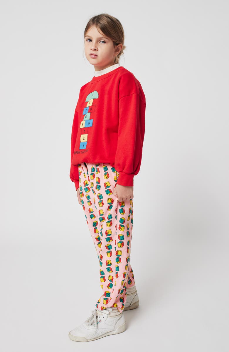 Bobo Choses Kids' Hopscotch Organic Cotton Sweatshirt, Alternate, color, Red