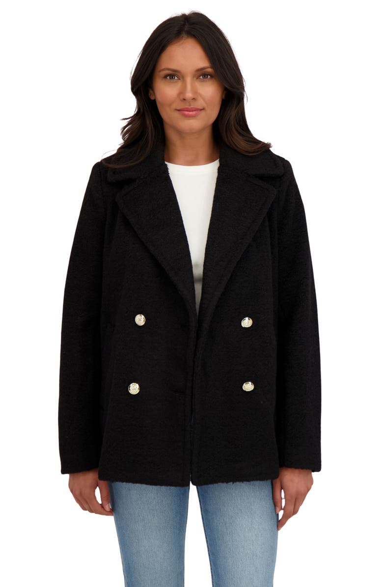 Sebby Bouclé Peacoat, Alternate, color, Black