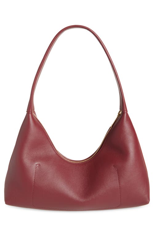 Mansur Gavriel Candy Baguette Leather Shoulder Bag In Burgundy