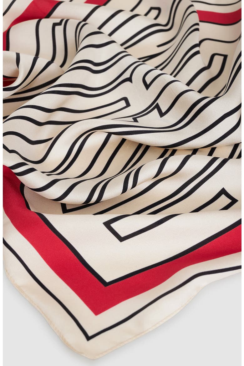 York Anine Bing Logo Scarf, Alternate, color, Tango Red