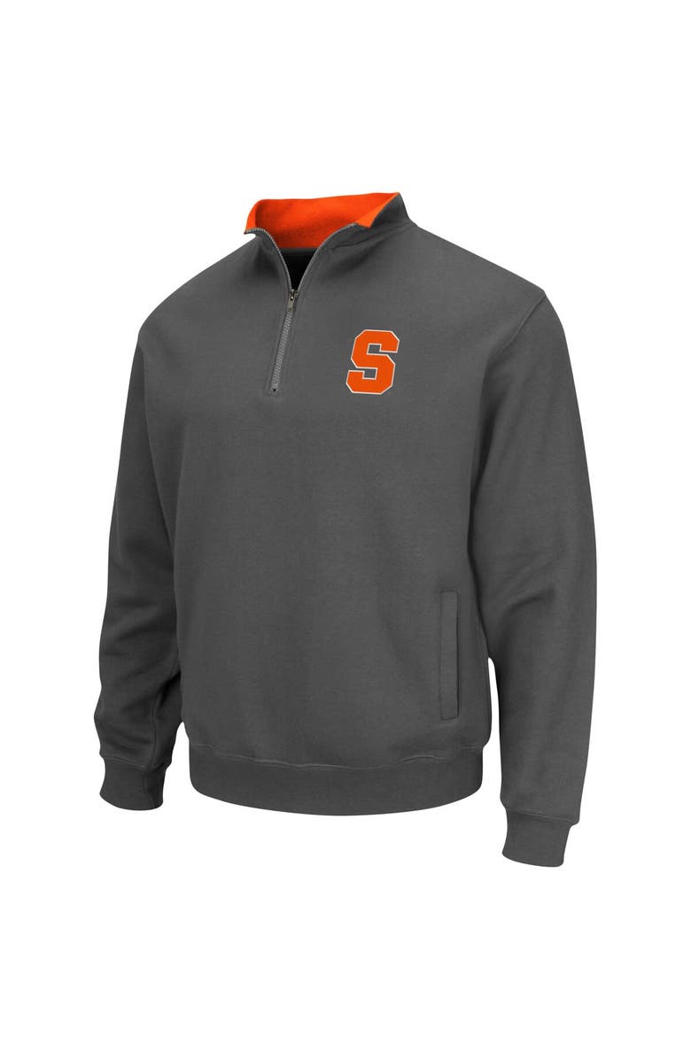 COLOSSEUM Men's Colosseum Charcoal Syracuse Orange Tortugas Team Logo Quarter-Zip Jacket, Alternate, color, Charcoal
