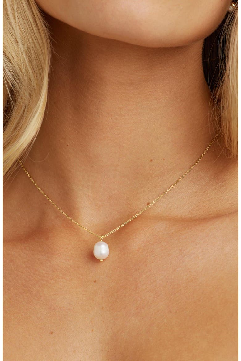 Lexi Freshwater Pearl Pendant, Alternate, color, Gold