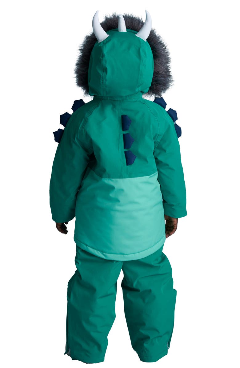 Roarsome Spike the Dinosaur Ski Jacket, Alternate, color, Green