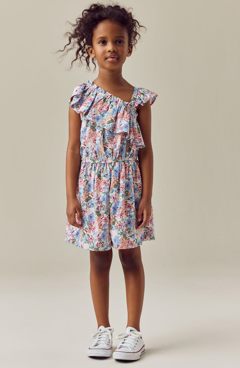 NEXT Kids' Ditsy Ruffle Romper, Alternate, color, Pink