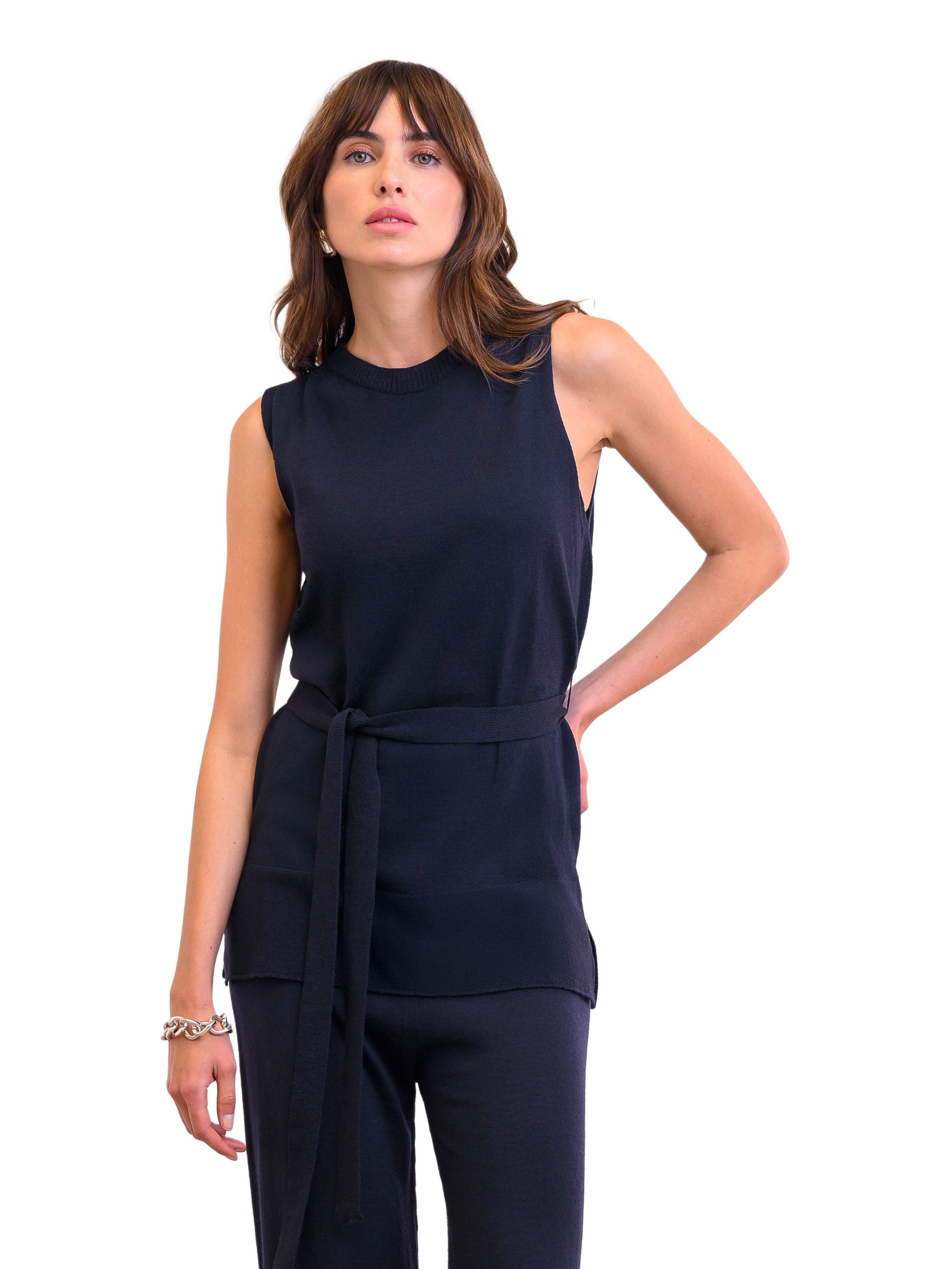 Fine Knit Sleeveless Tunic - image 2