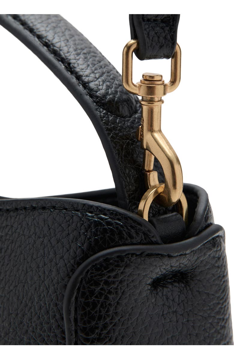 MANGO Small Crossbody Bucket Bag, Alternate, color, Black