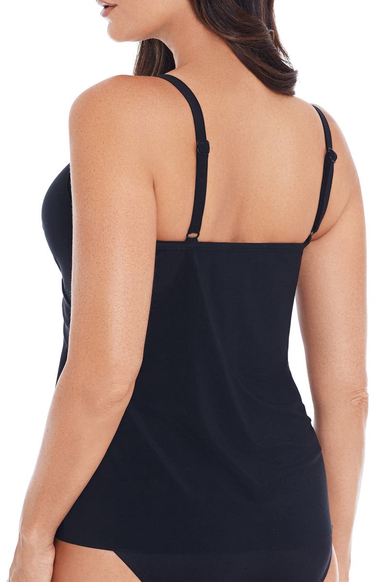 Miraclesuit<sup>®</sup> Allura Rock Solid Crisscross Tankini Top, Alternate, color, Black