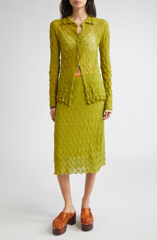 Yanyan Borlor Wool Cardigan In Green