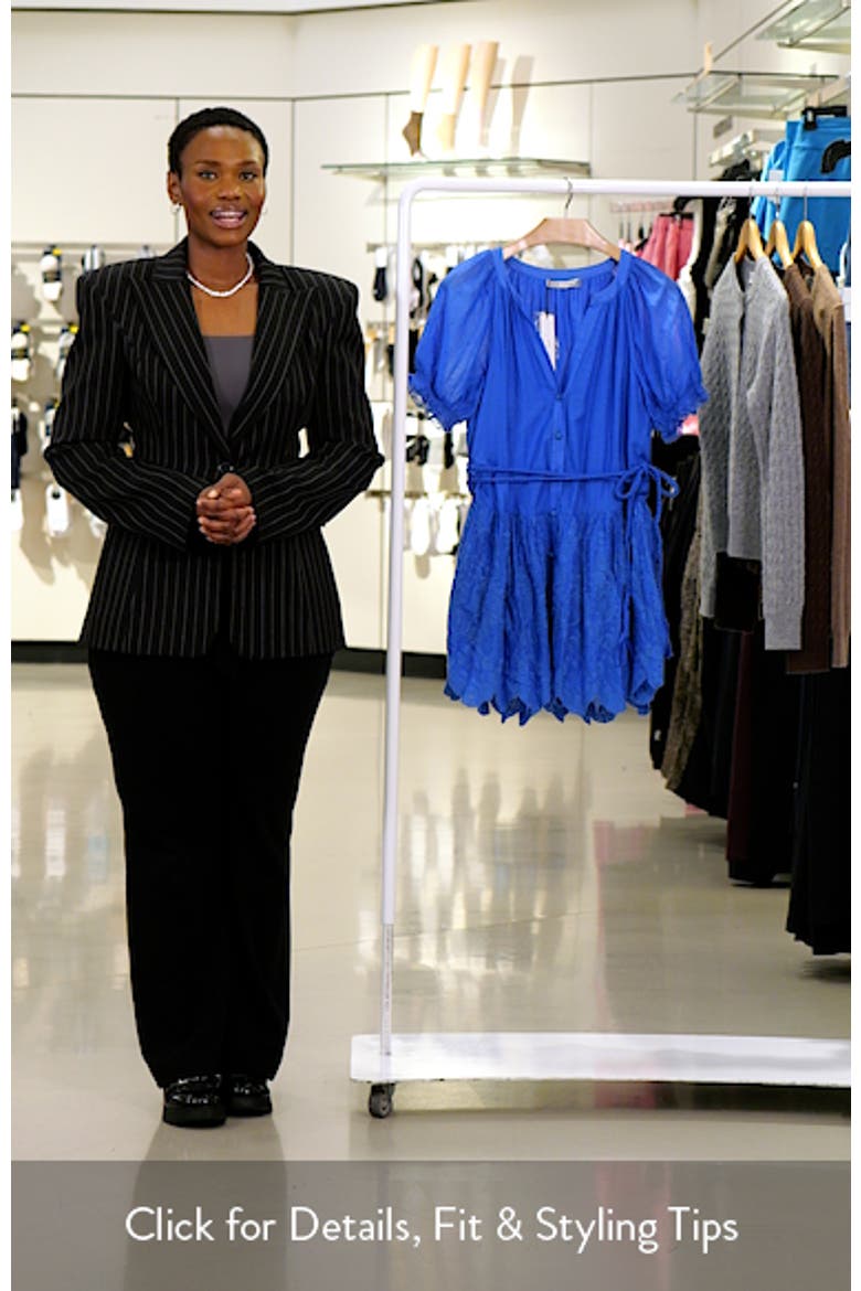 Thalia Cotton Puff Sleeve Minidress video