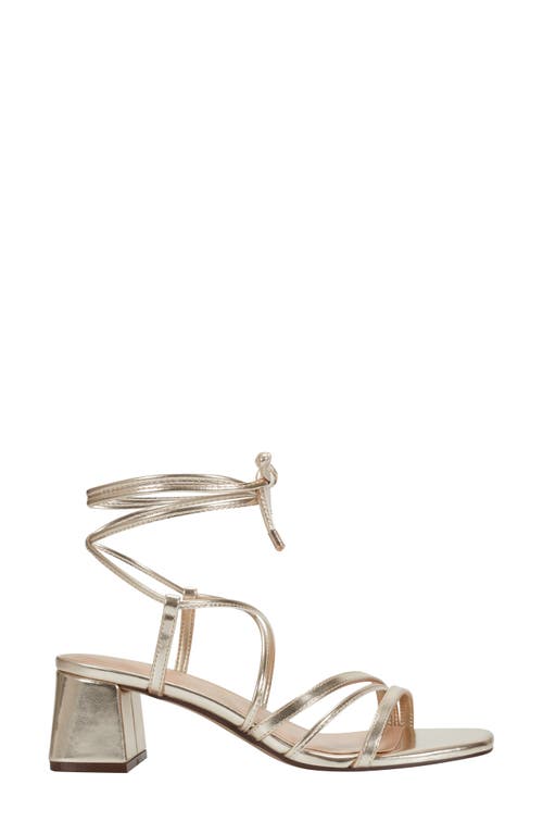 Unisa Platino Faux Leather Block Heel Sandal