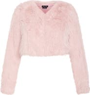 City Chic Angelica Faux Fur Crop Jacket
