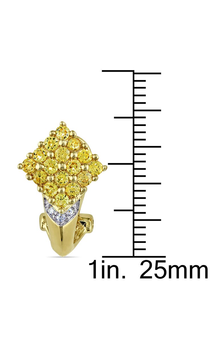 Julianna B. Diamond & Yellow Sapphire Cluster Earrings 14k, Alternate, color, 