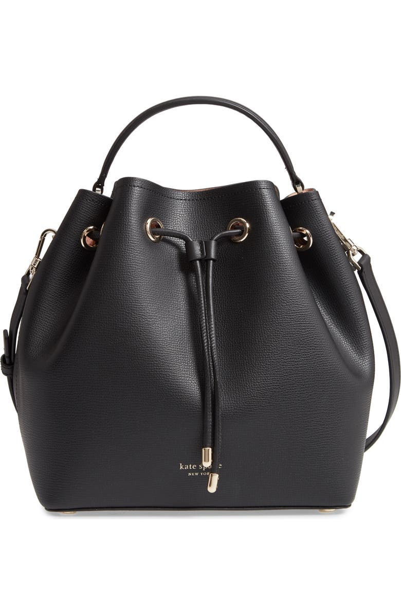 Kate Spade New York medium vivian leather bucket bag, Main, color,