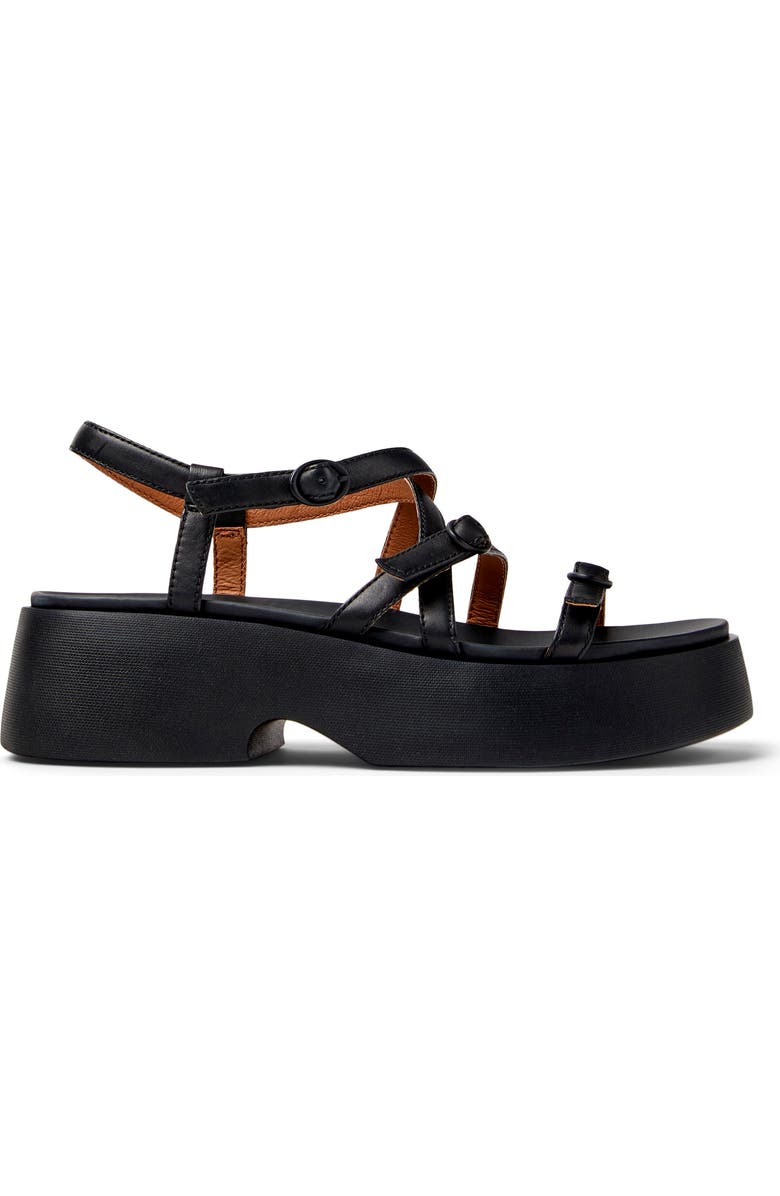 Camper Tasha Ankle Strap Platform Sandal, Alternate, color,