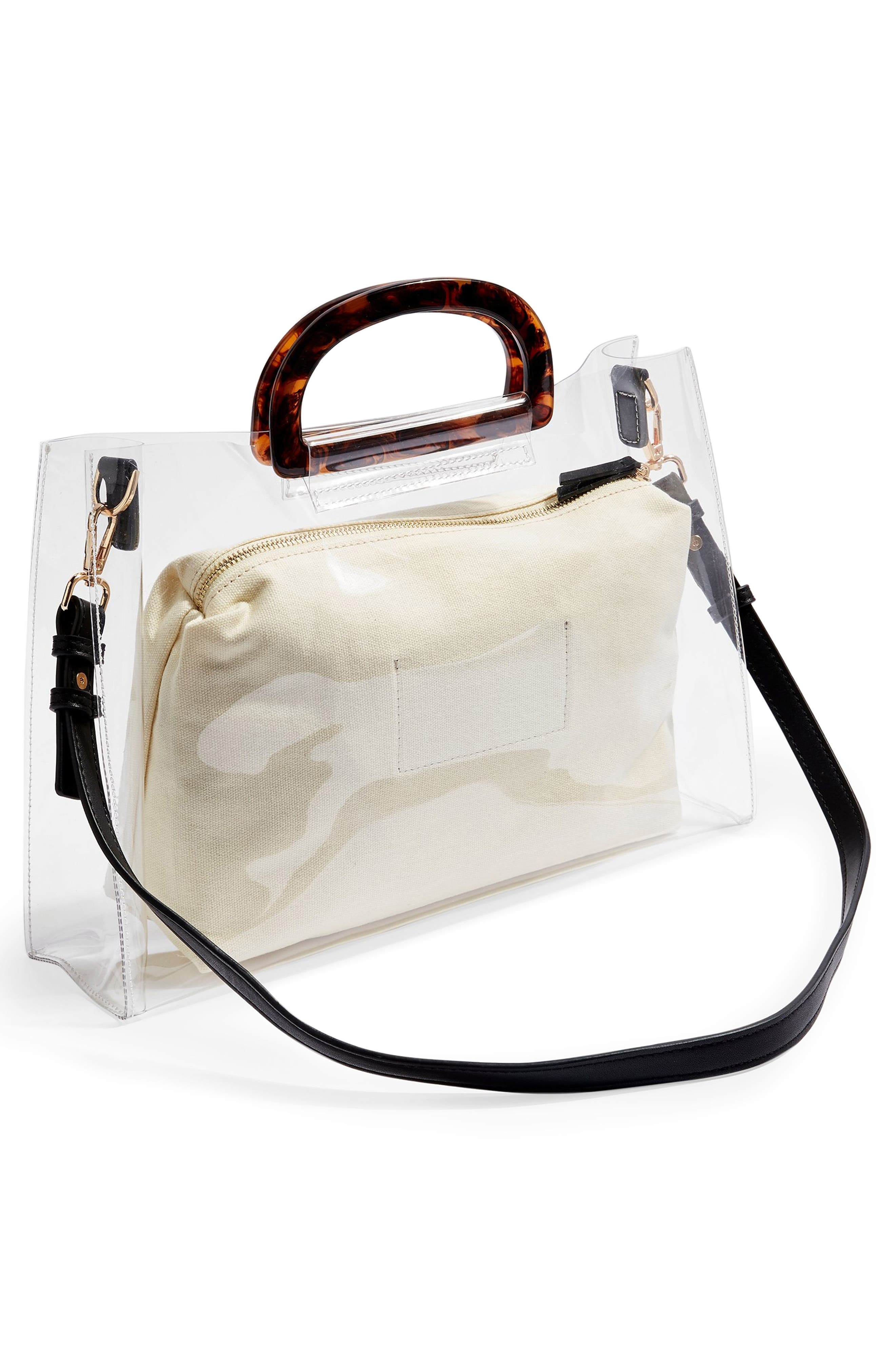 Malibu Transparent Tote, Alternate, color, CLEAR