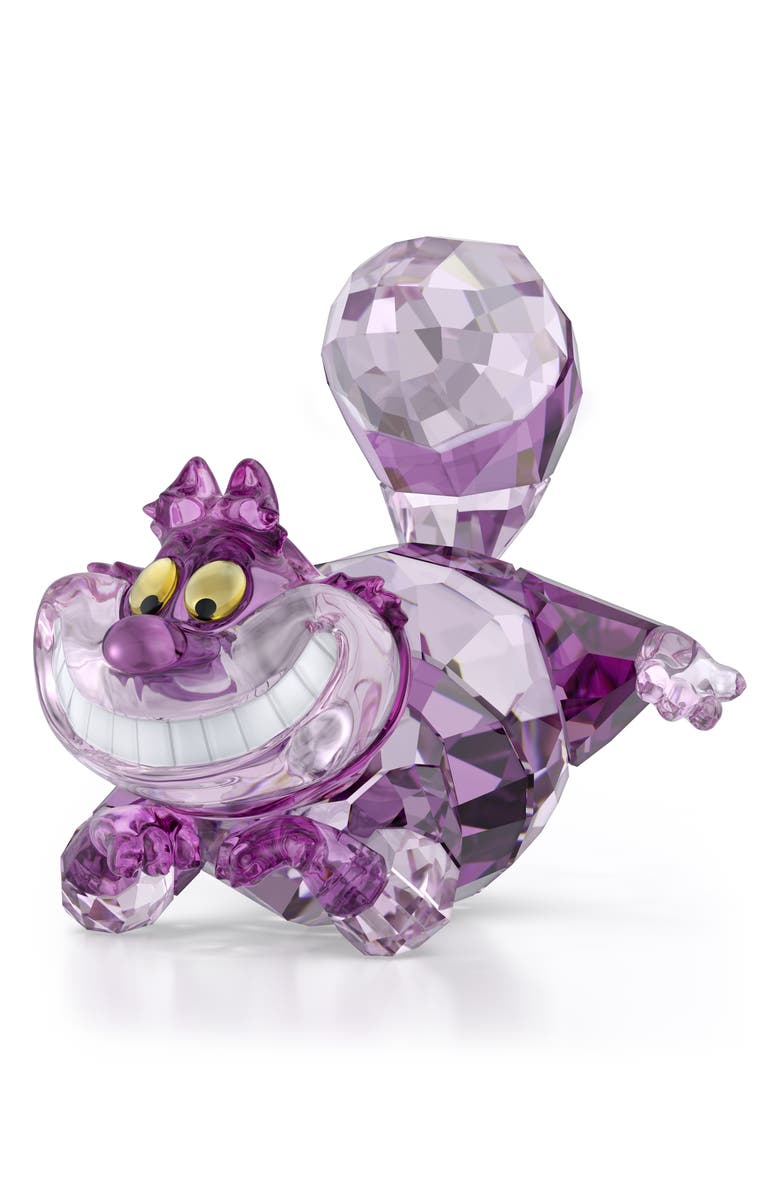 Swarovski x Disney<sup>®</sup> Alice in Wonderland Cheshire Cat Figurine, Main, color, Purple