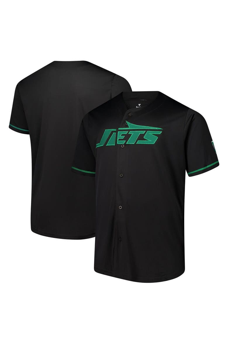 Men's Fanatics  Black New York Jets Pop Full-Button Jersey, Main, color, Black