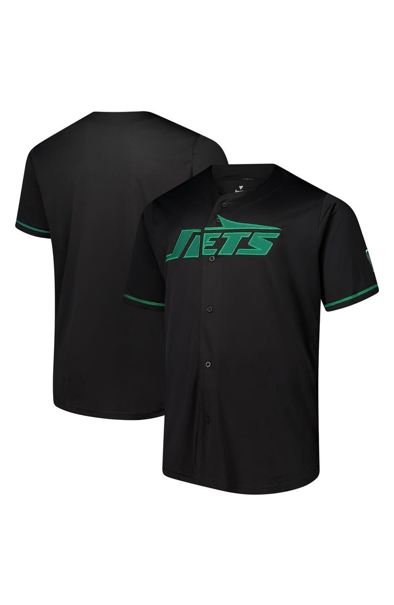 FANATICS Men's Fanatics  Black New York Jets Pop Full-Button Jersey, Main, color, Black