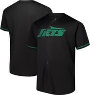 FANATICS Men's Fanatics  Black New York Jets Pop Full-Button Jersey