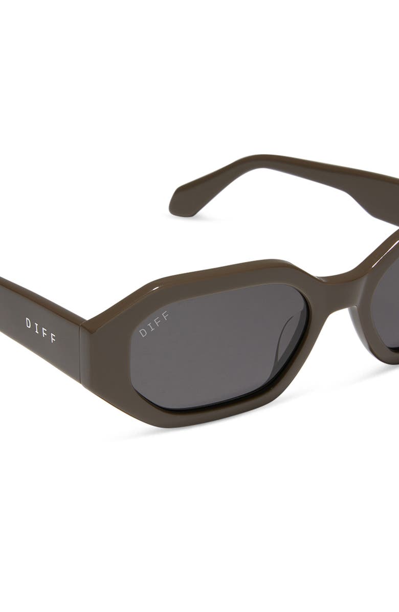 DIFF Allegra 53mm Polarized Rectangular Sunglasses, Alternate, color, Grey