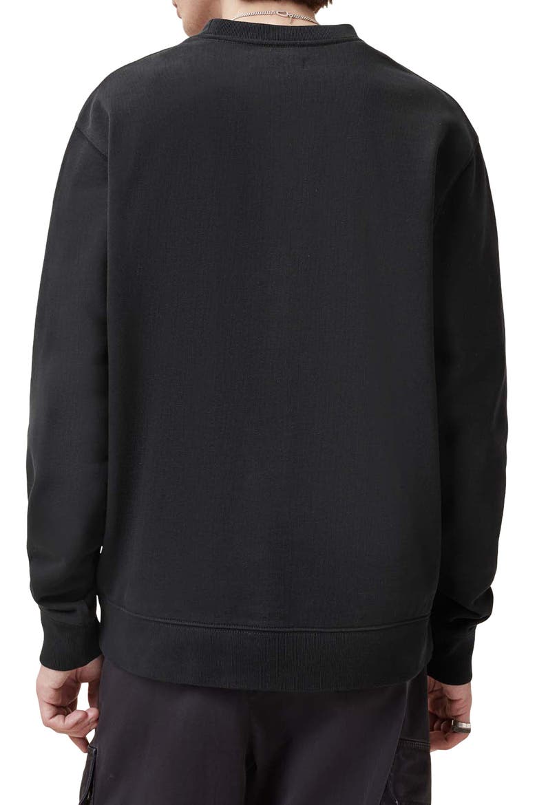 Lover Crewneck Sweatshirt, Alternate, color, WASHED BLACK