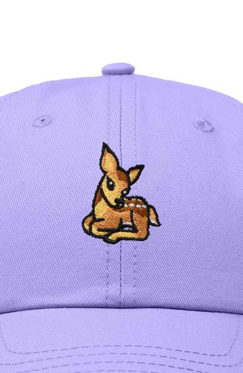 Dalix Fawn Embroidered Outdoor Cap In Lavender