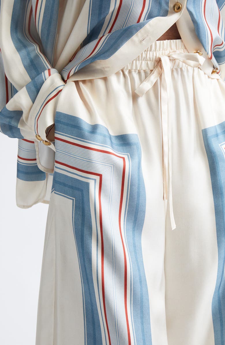 Zimmermann Stripe Silk Track Pants, Alternate, color, Ticking Stripe