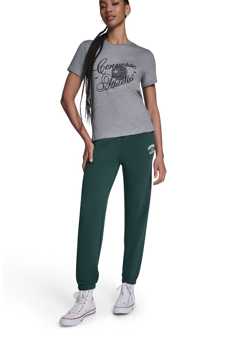Athletics Script T-Shirt, Alternate, color, VINTAGE GREY HEATHER