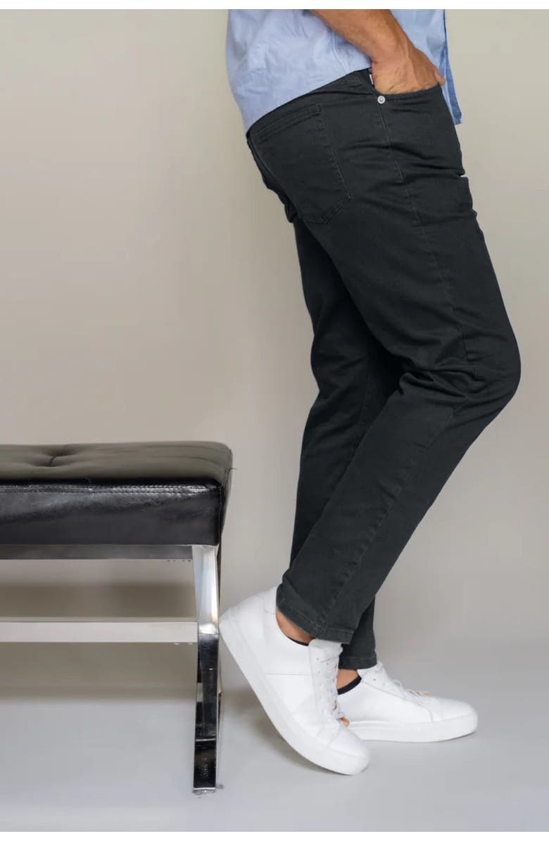 Peter Manning Italian 5-Pocket Pants, Alternate, color, Black