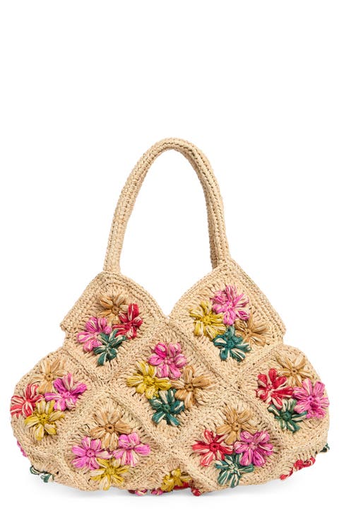 Raffia Hobo Bag